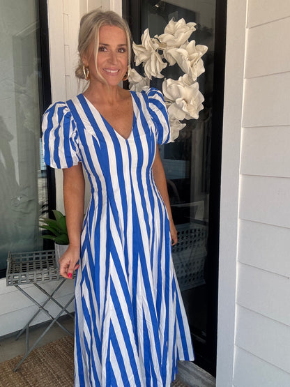 Ocean Lines Midi Dress
