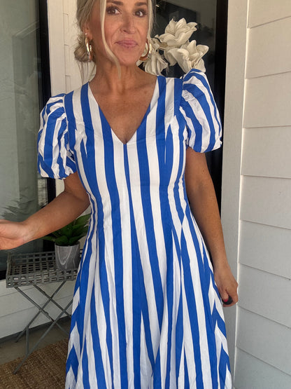 Ocean Lines Midi Dress