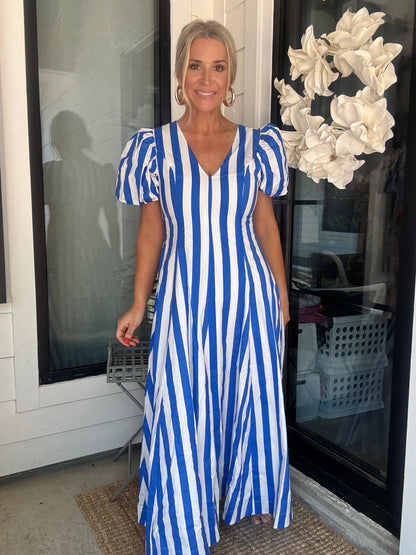 Ocean Lines Midi Dress