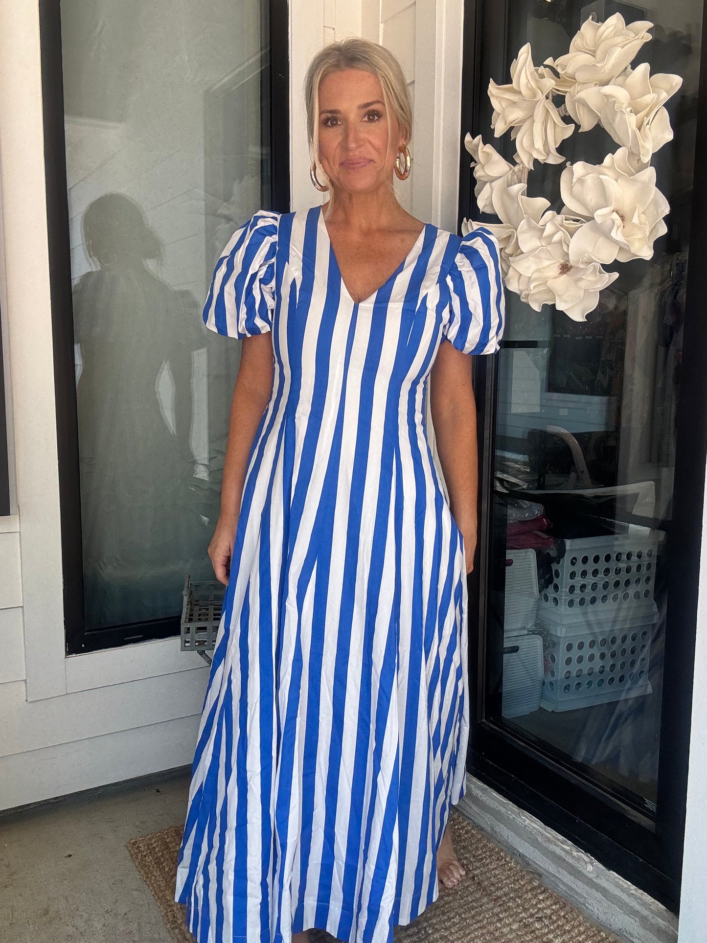 Ocean Lines Midi Dress