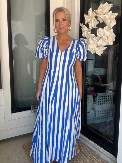 Ocean Lines Midi Dress