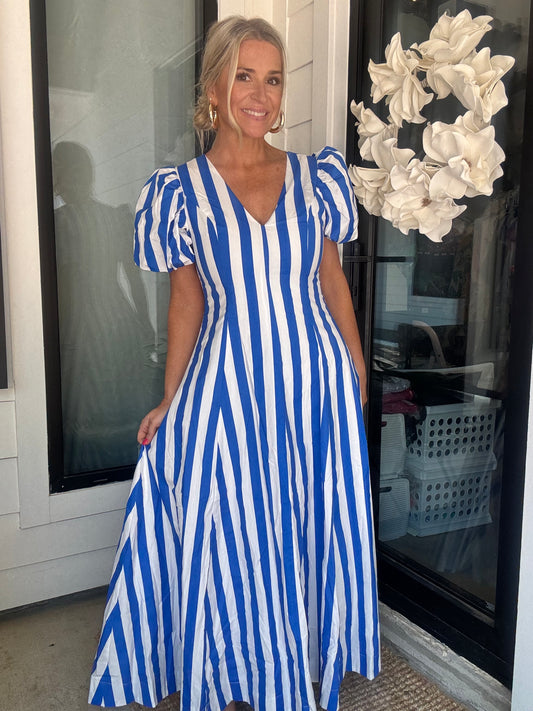 Ocean Lines Midi Dress