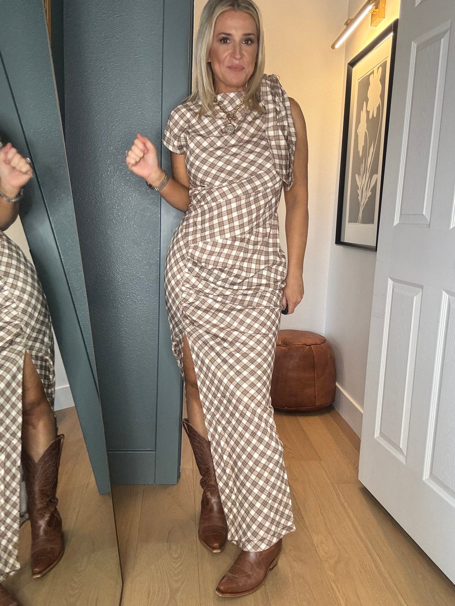 Spring Plaid Maxi Dress- FINAL SALE