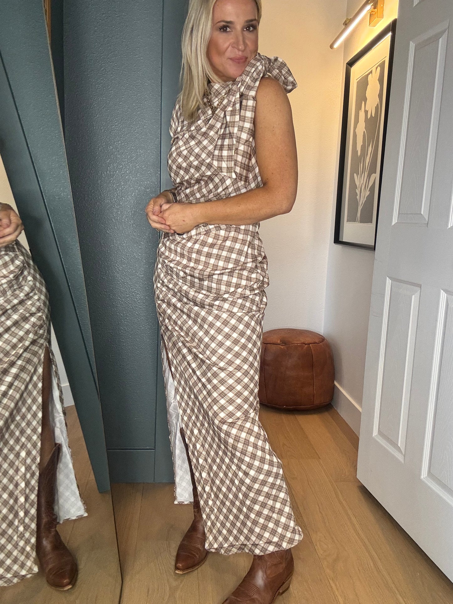 Spring Plaid Maxi Dress- FINAL SALE
