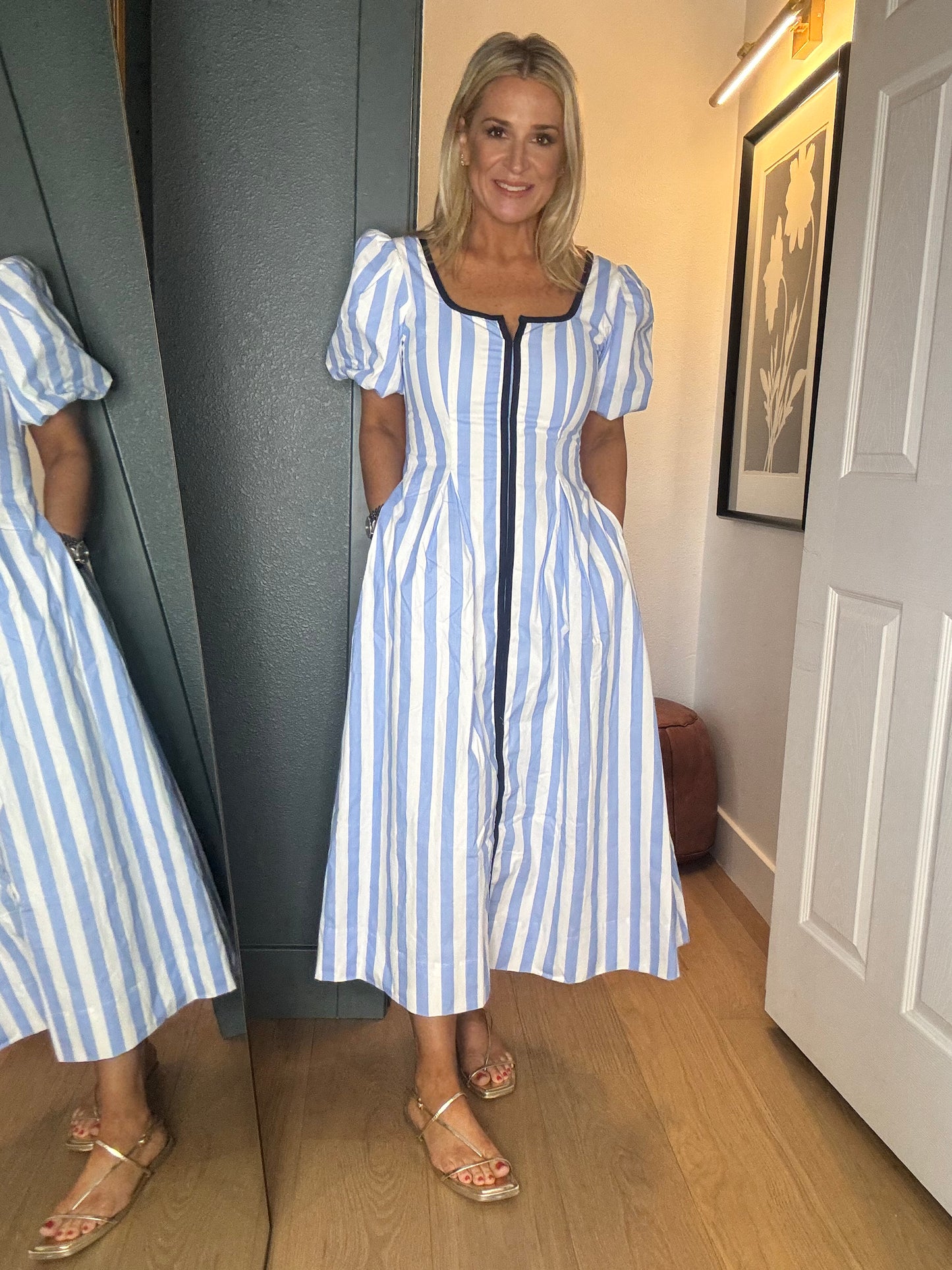 Craving Contrast Striped Midi Dress