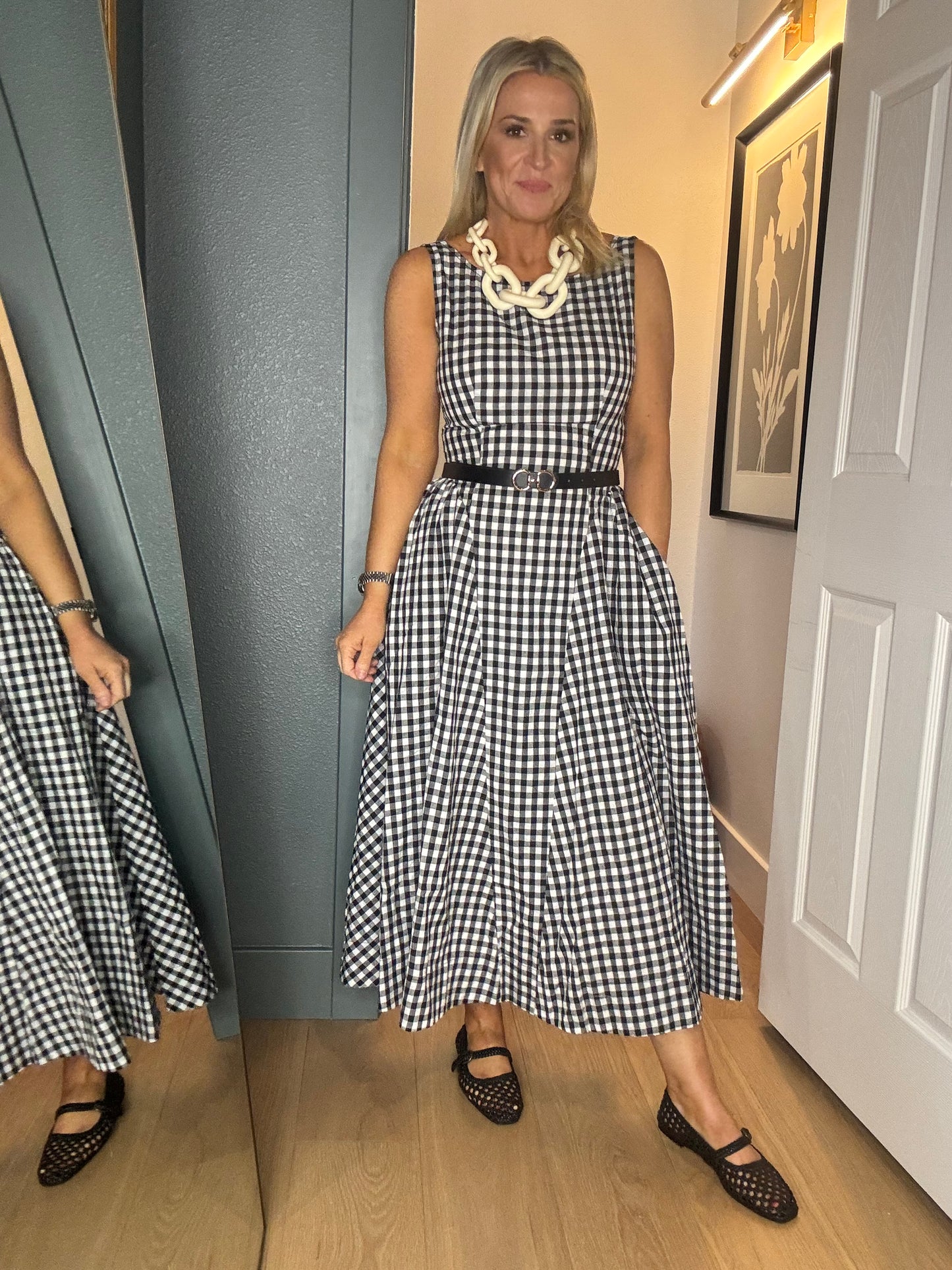 Lisa Gingham Midi Dress- FINAL SALE