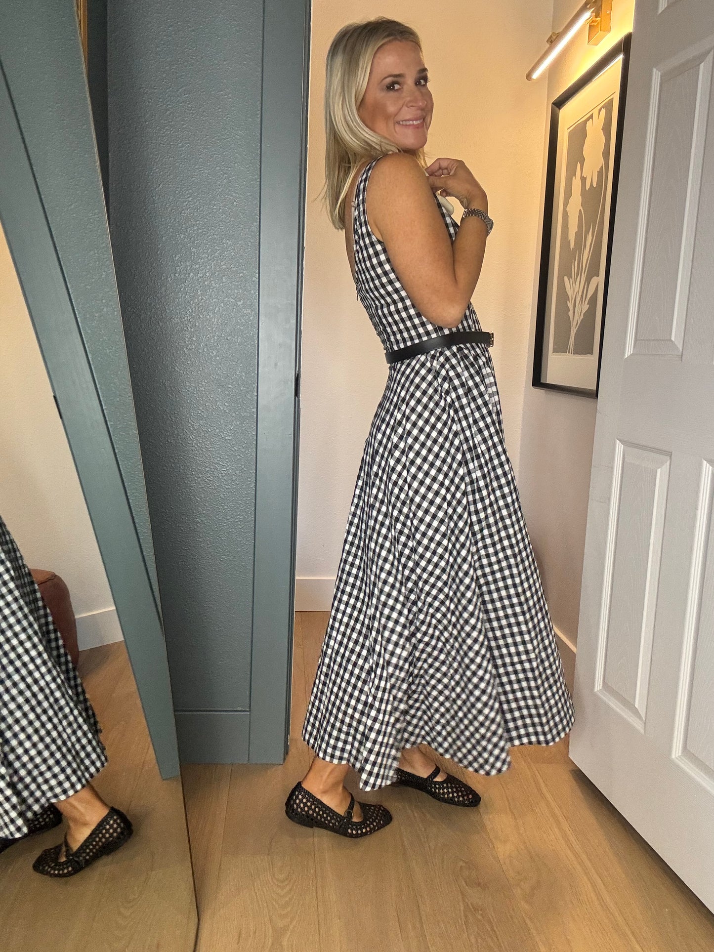 Lisa Gingham Midi Dress- FINAL SALE