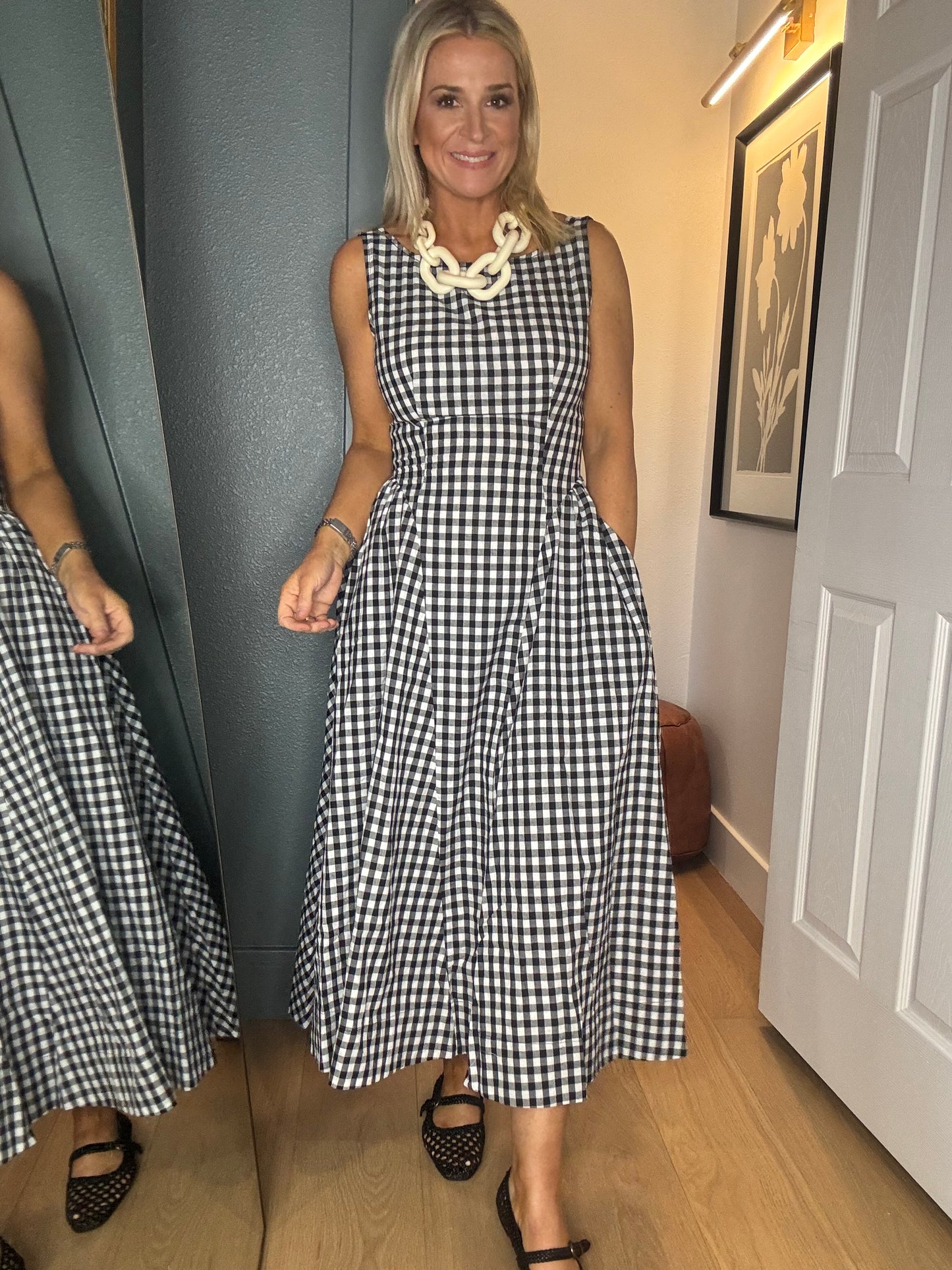 Lisa Gingham Midi Dress- FINAL SALE