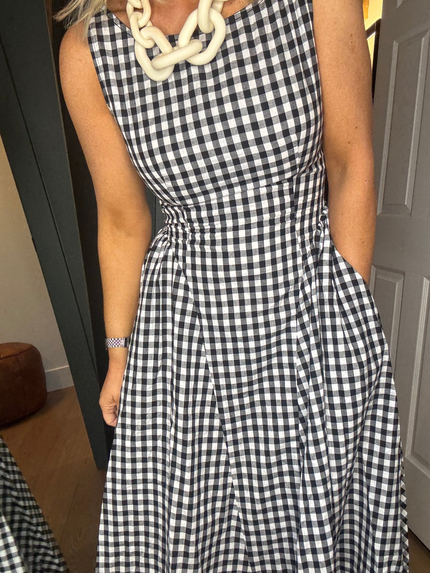 Lisa Gingham Midi Dress- FINAL SALE