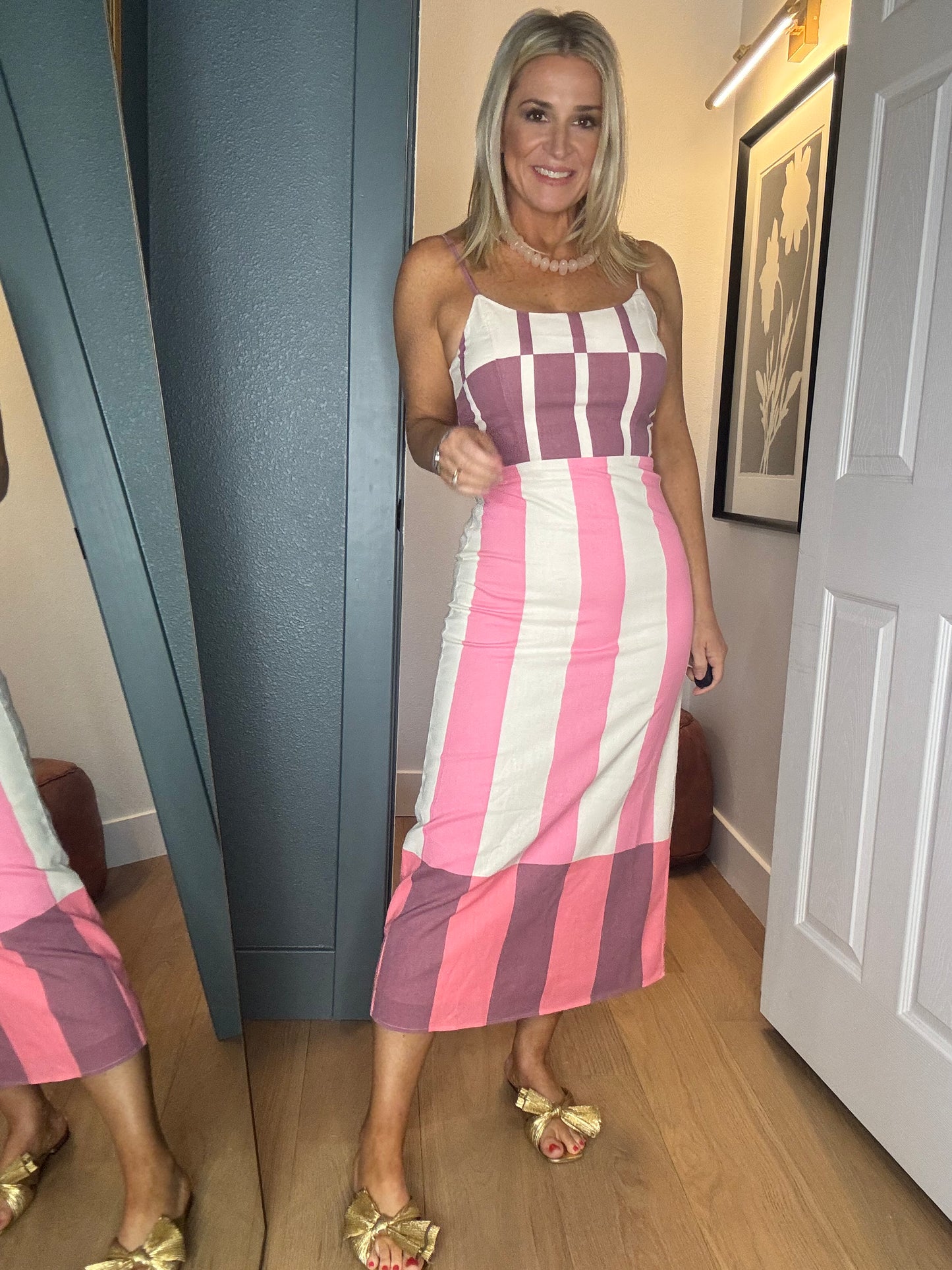 Elodie Striped Midi Dress- FINAL SALE