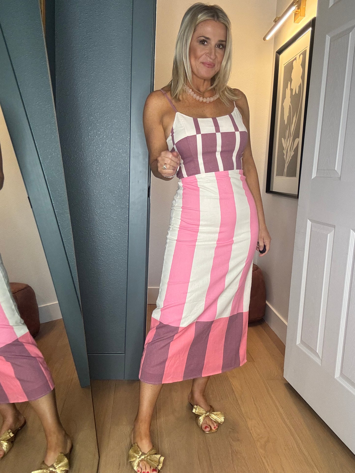 Elodie Striped Midi Dress- FINAL SALE