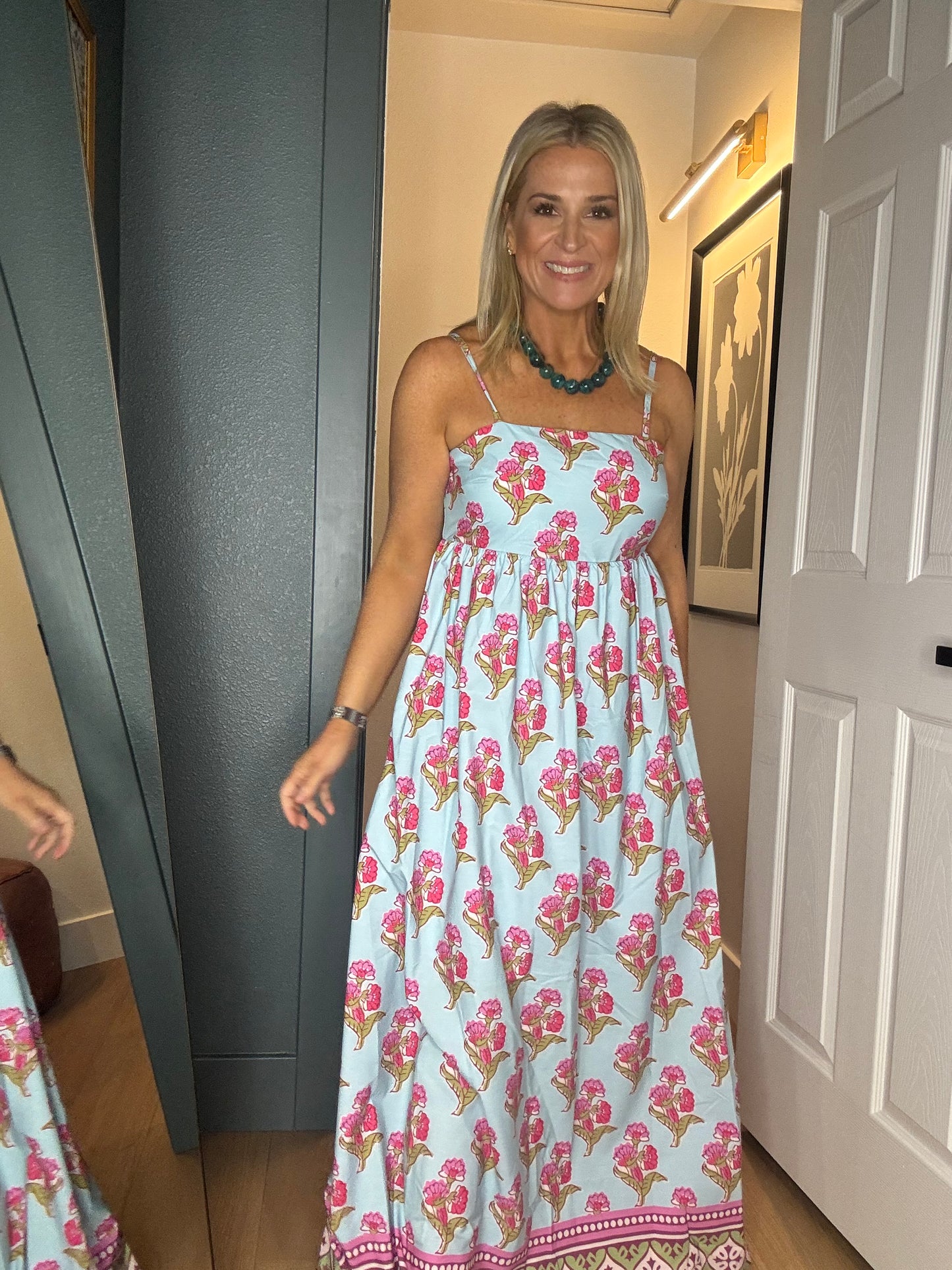 Floral Medallion Maxi Dress- FINAL SALE