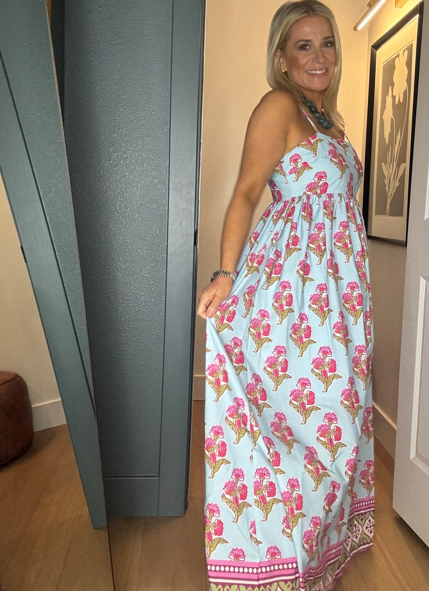 Floral Medallion Maxi Dress- FINAL SALE