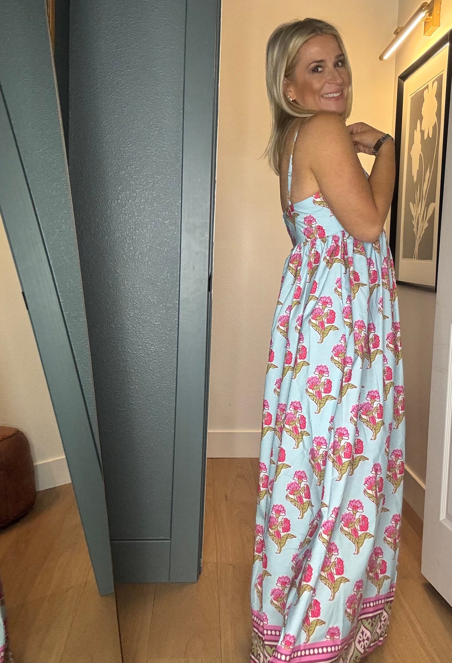 Floral Medallion Maxi Dress- FINAL SALE
