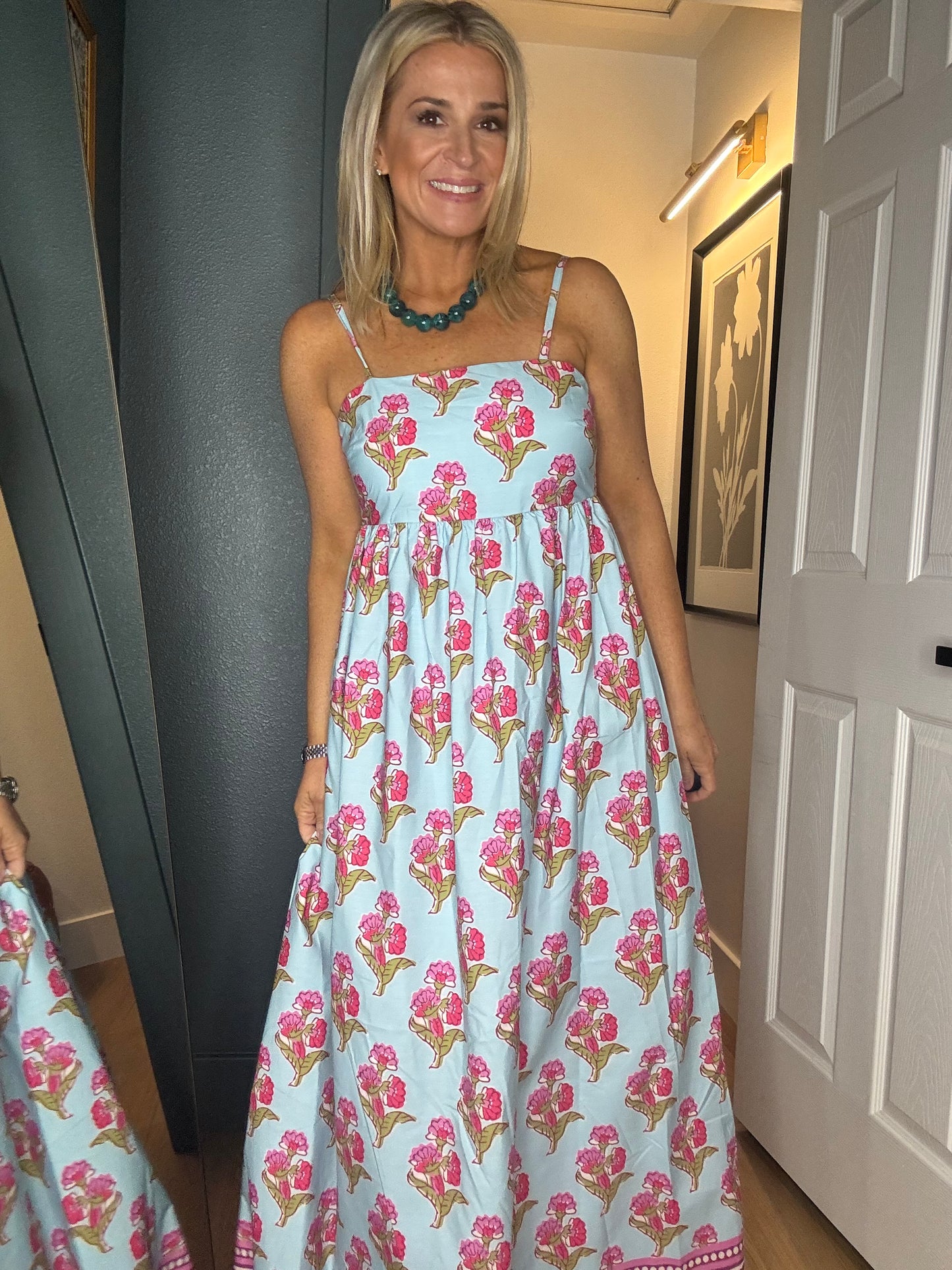 Floral Medallion Maxi Dress- FINAL SALE