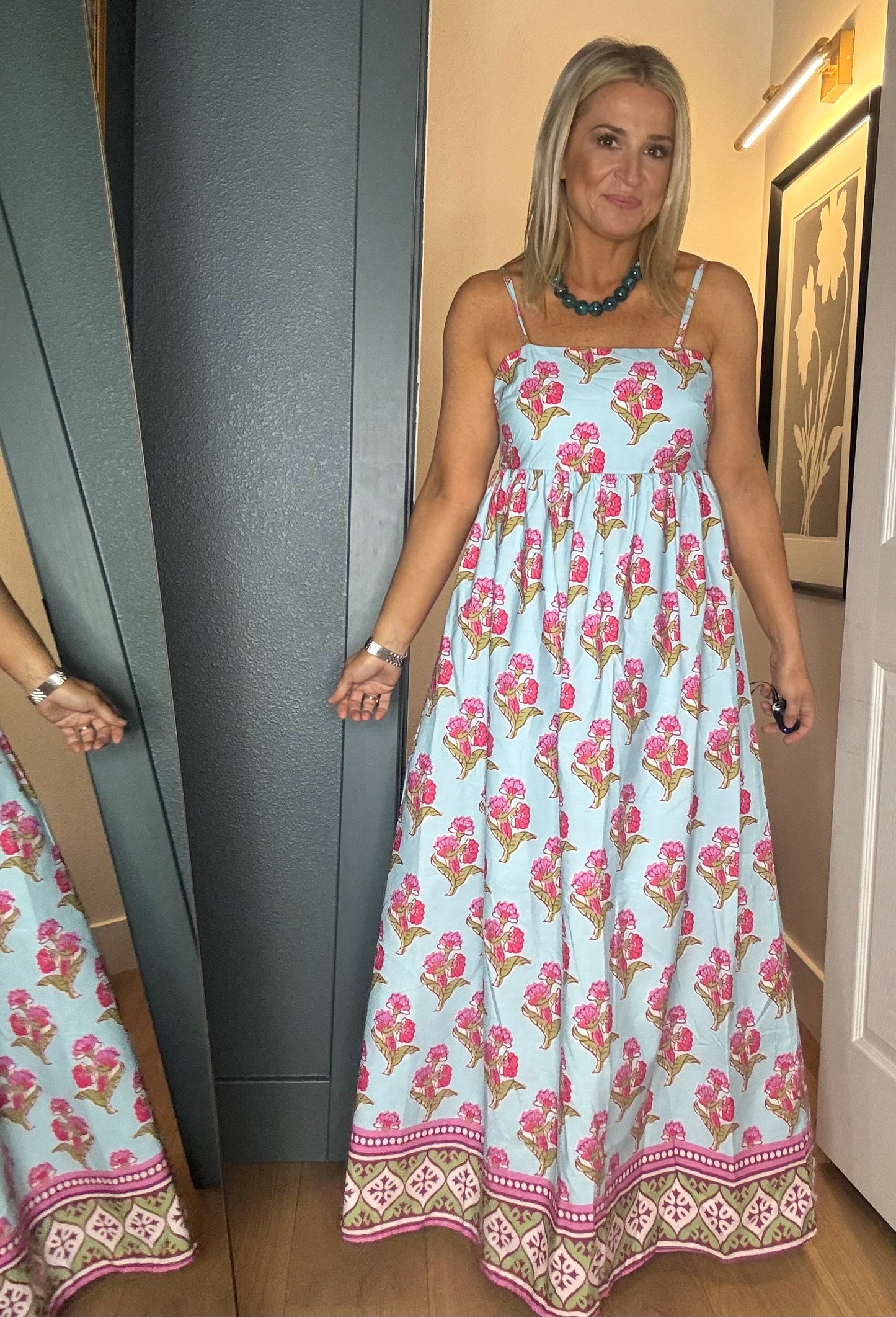 Floral Medallion Maxi Dress- FINAL SALE