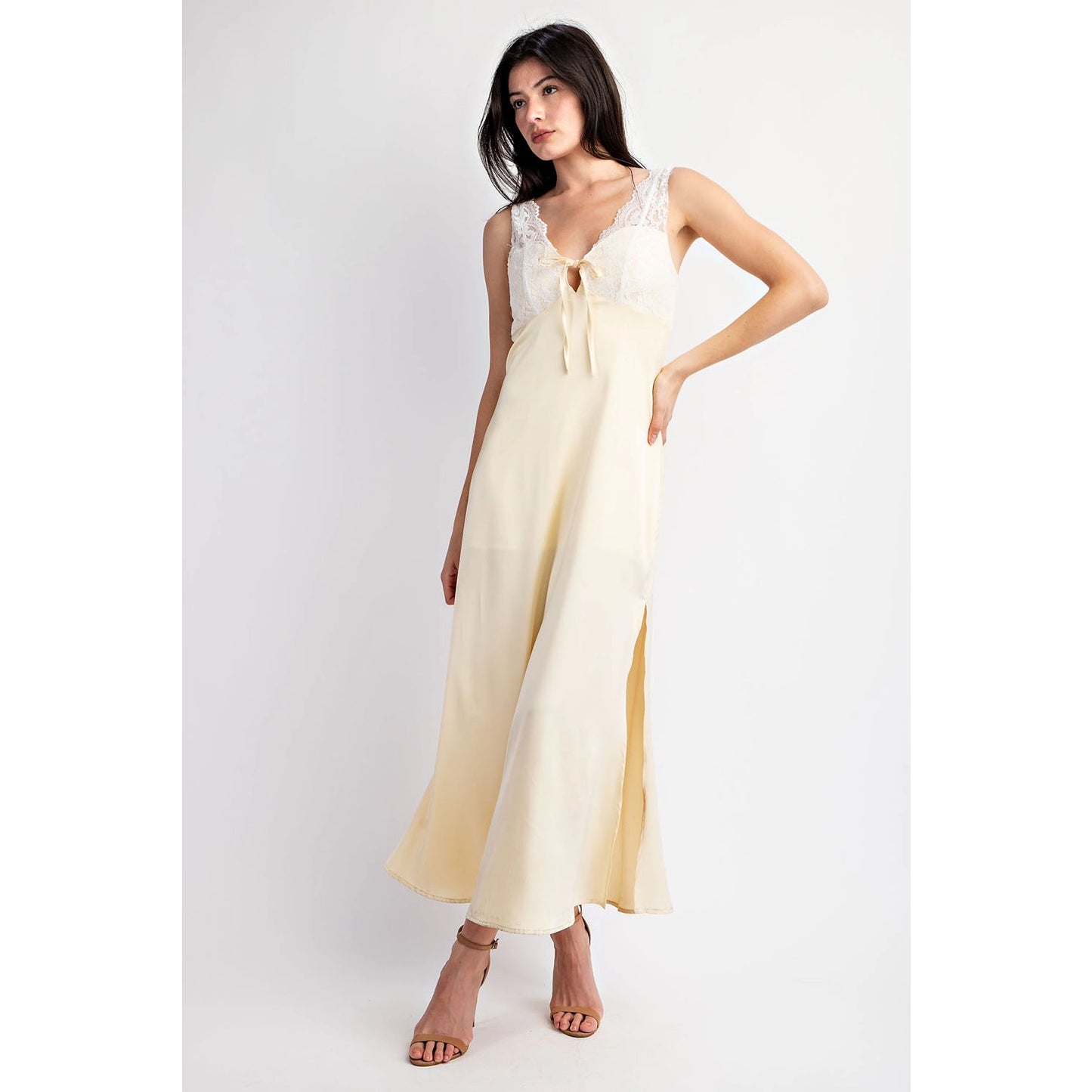 Callista Satin Maxi Dress- FINAL SALE