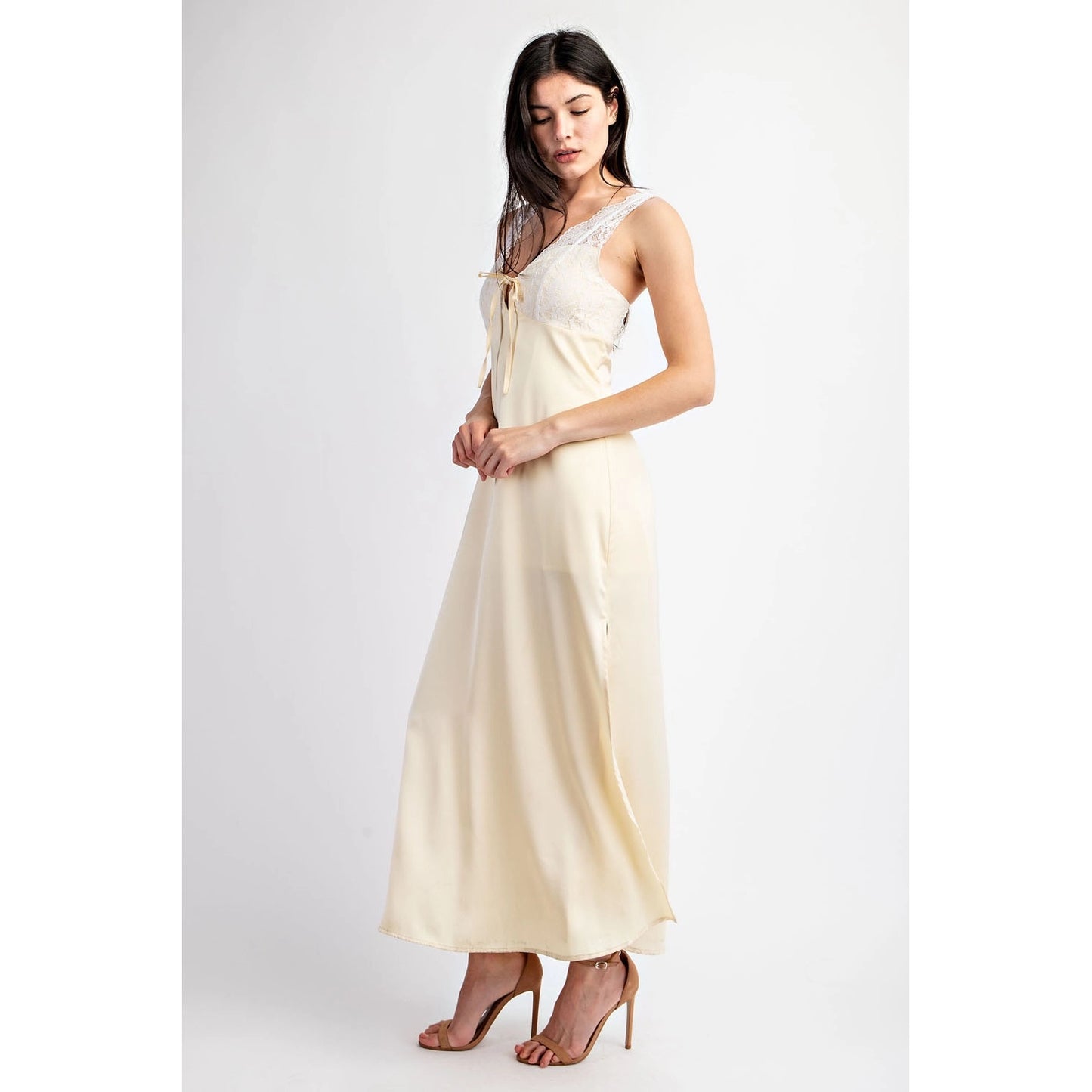 Callista Satin Maxi Dress- FINAL SALE