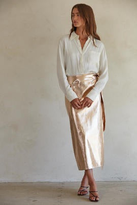 Rose Gold Wrap Skirt