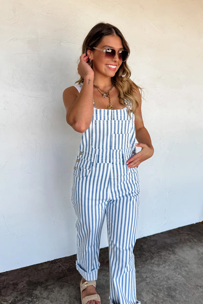 Dahlia Stripe Overalls