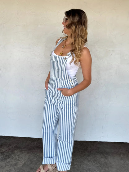 Dahlia Stripe Overalls