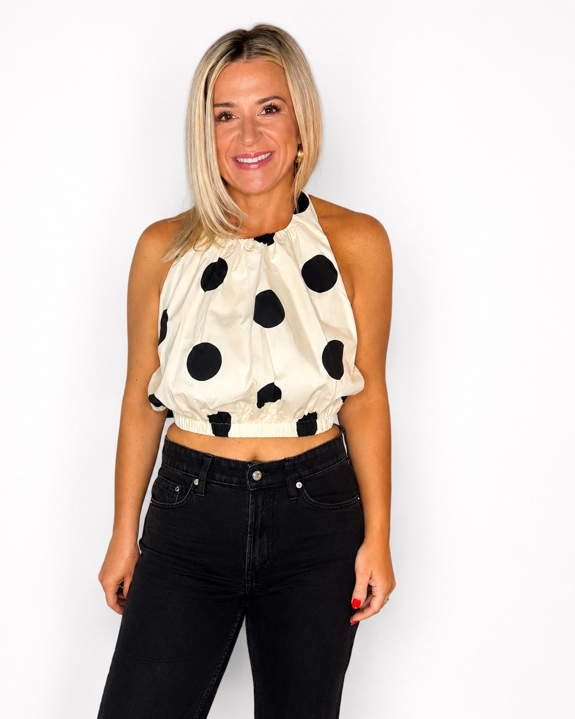Monroe Polka Dot Halter Top