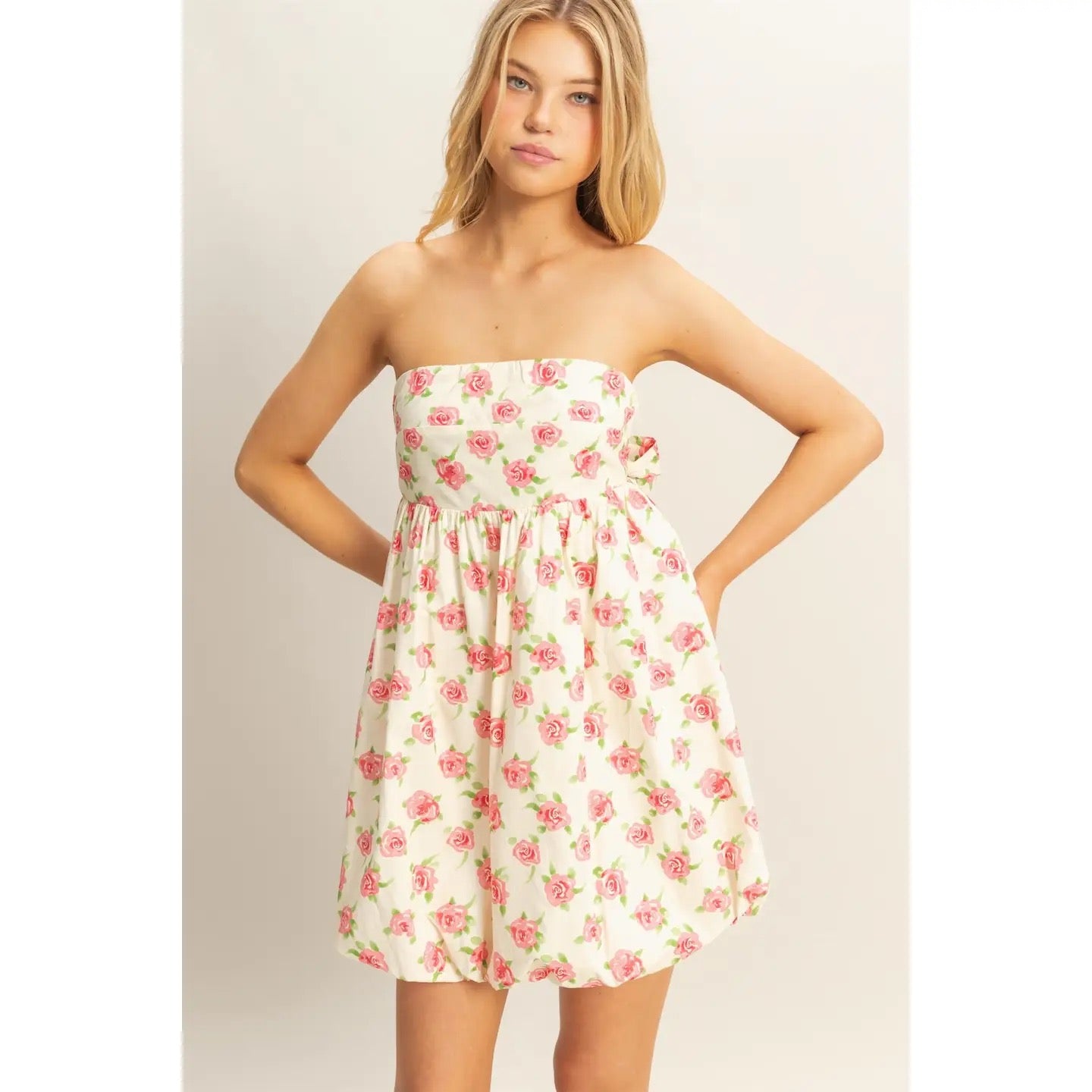 Floral Bubble Mini Dress- FINAL SALE