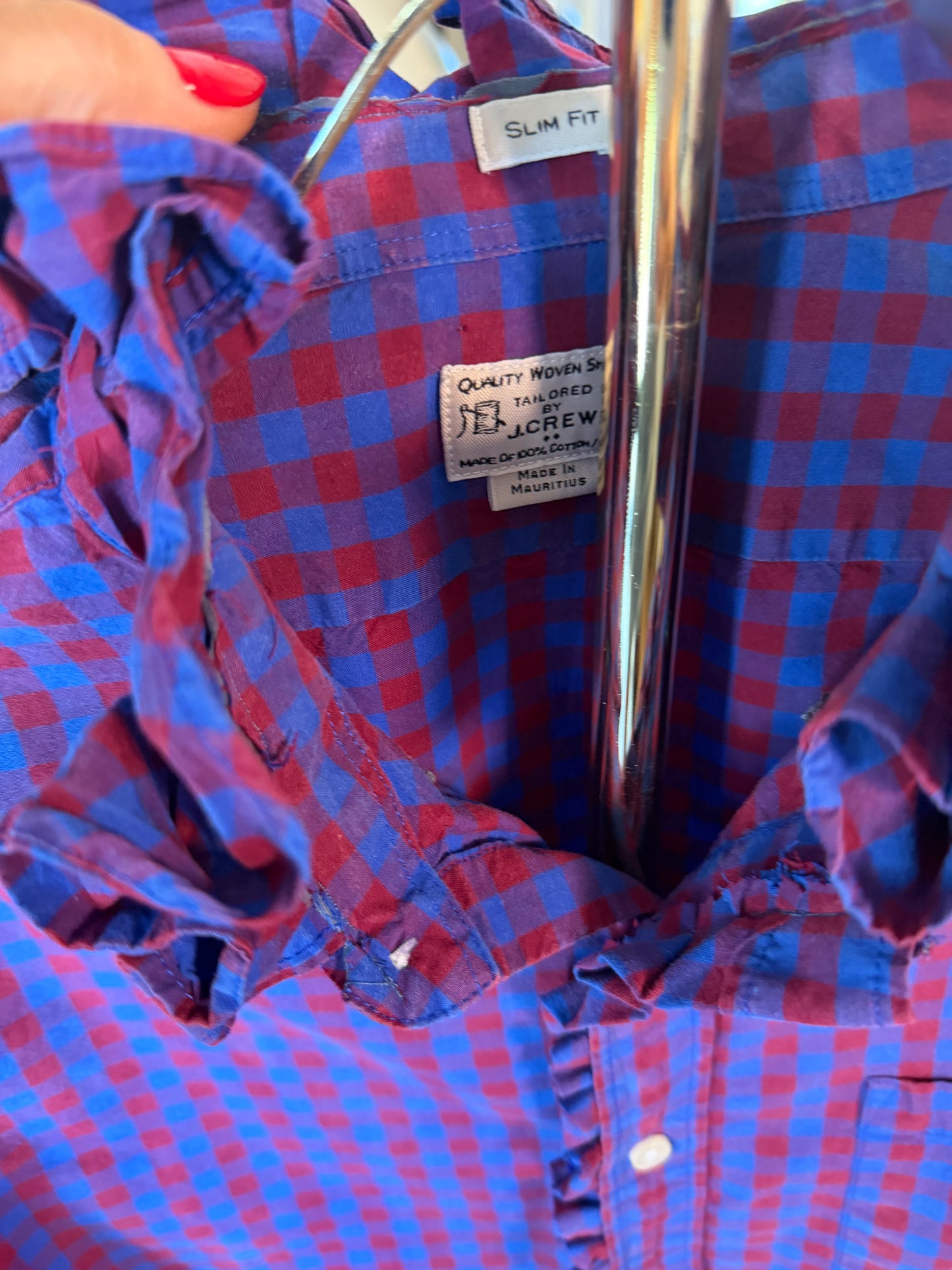 Gingham JCrew-M
