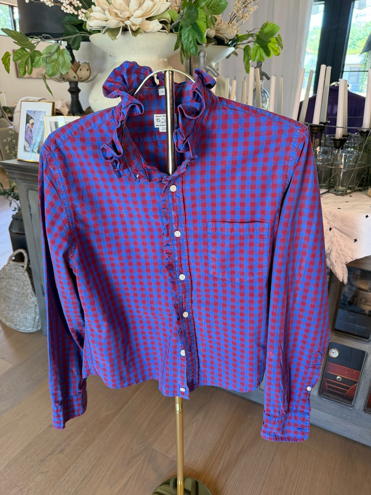 Gingham JCrew-M