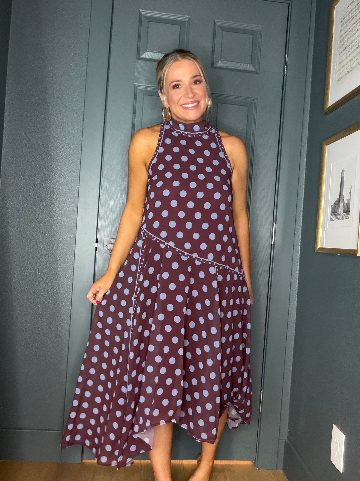 Let's Polka Midi Dress