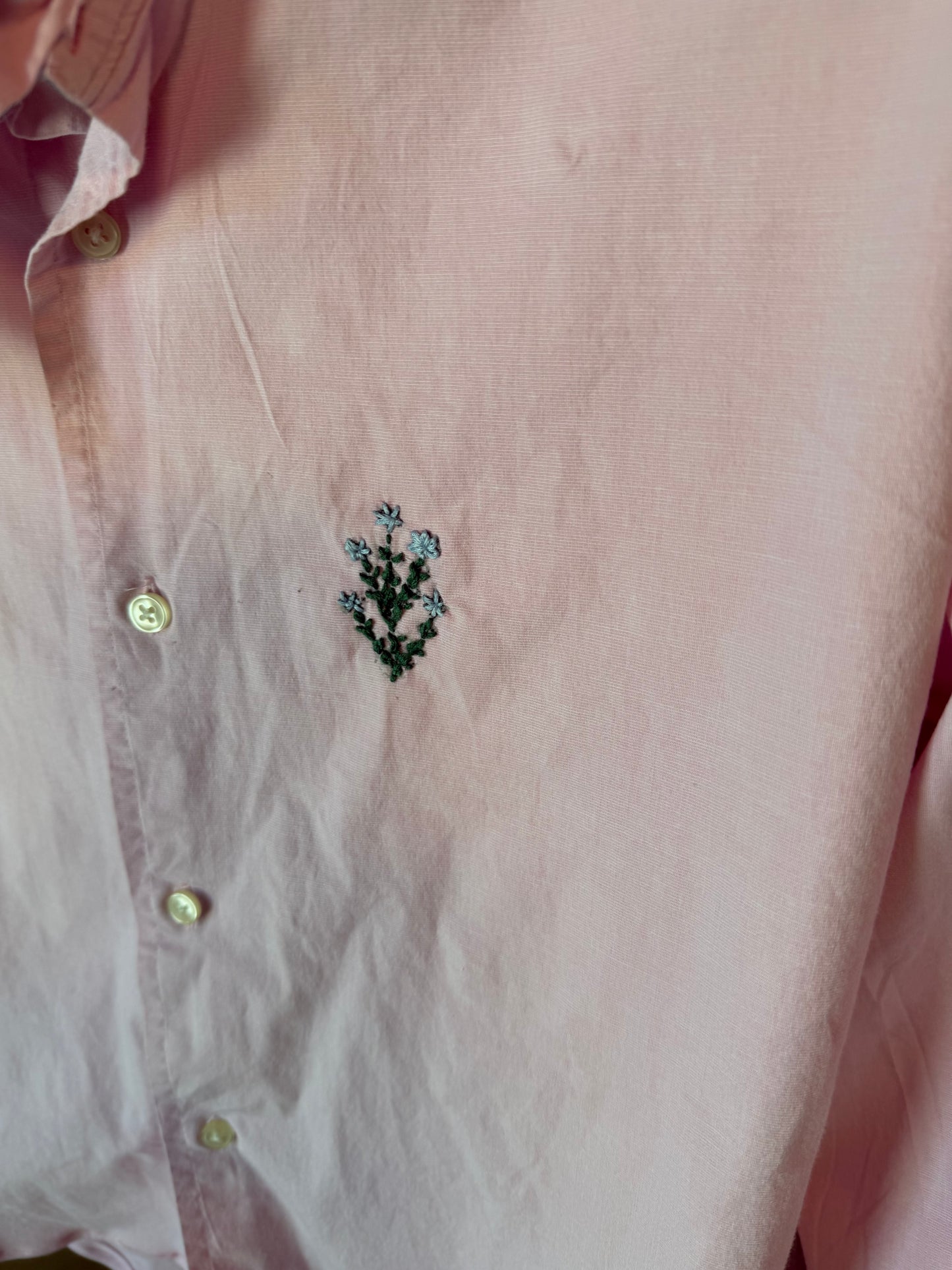 Pink-Embroidered Ruffle-L