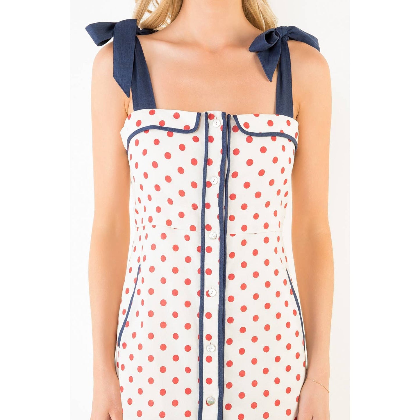 Polkadot and Ties Midi Dress