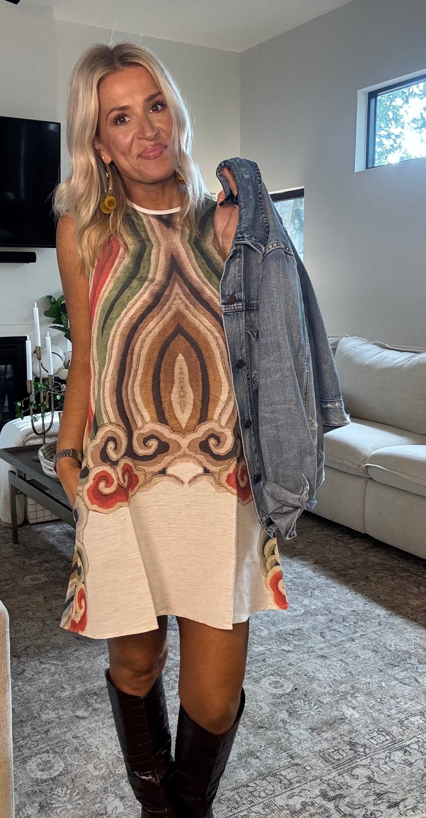Prism Linen Mini Dress