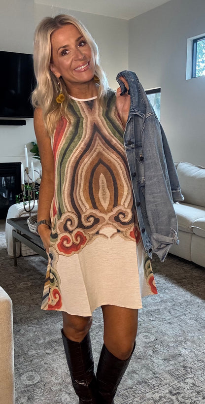 Prism Linen Mini Dress