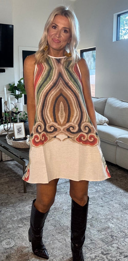 Prism Linen Mini Dress