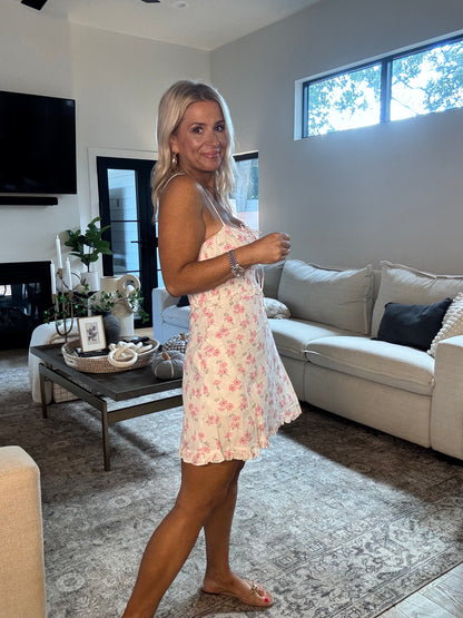 Rosewater Ruffles Mini Dress