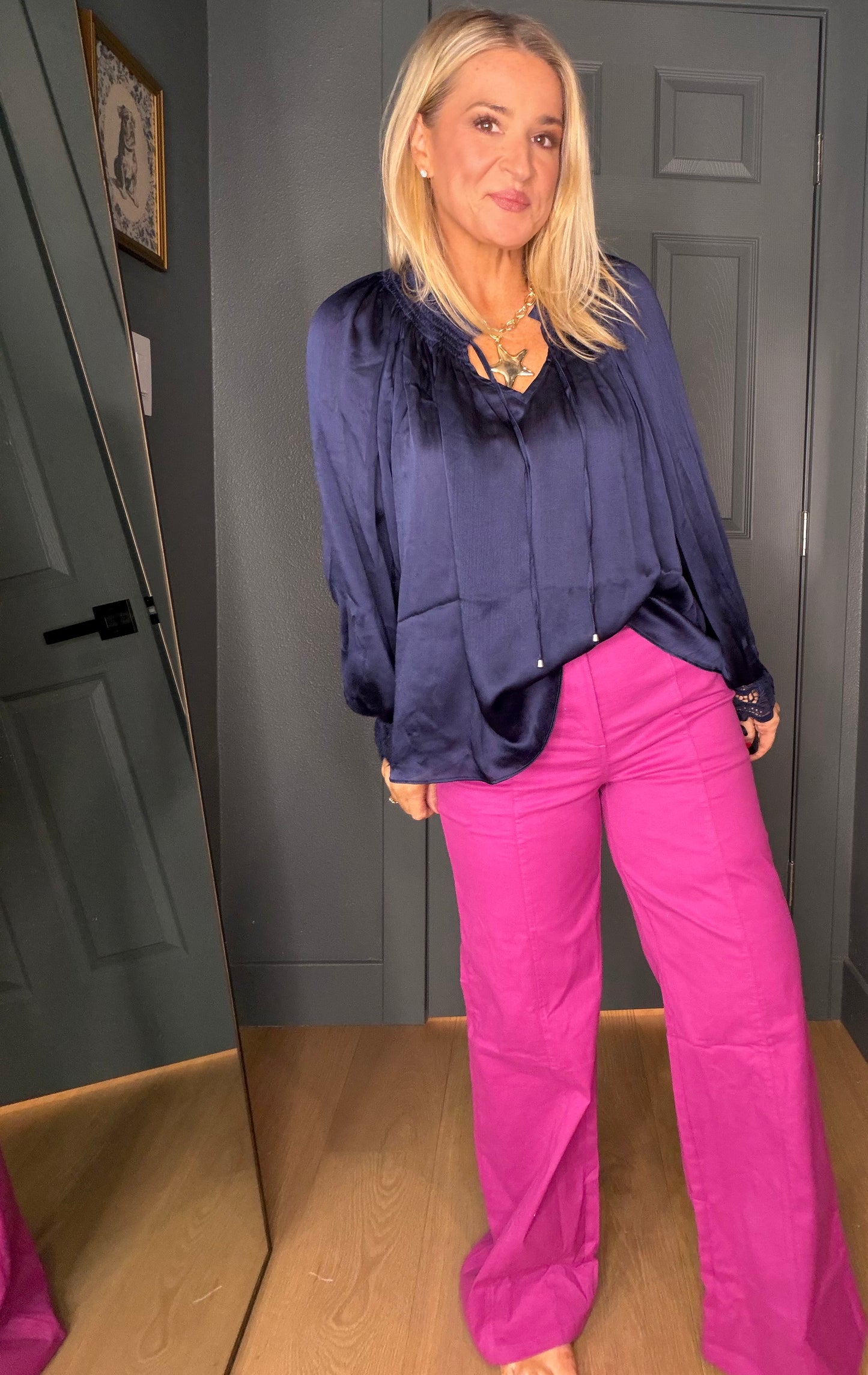 Berry Bold Wide Leg Pants