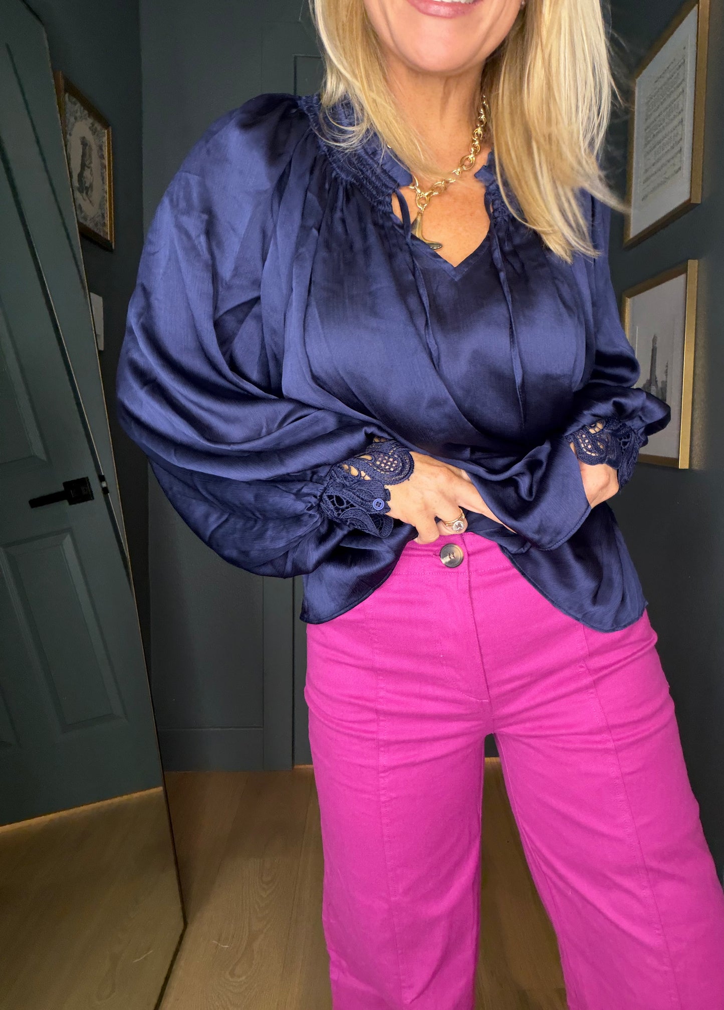 Berry Bold Wide Leg Pants