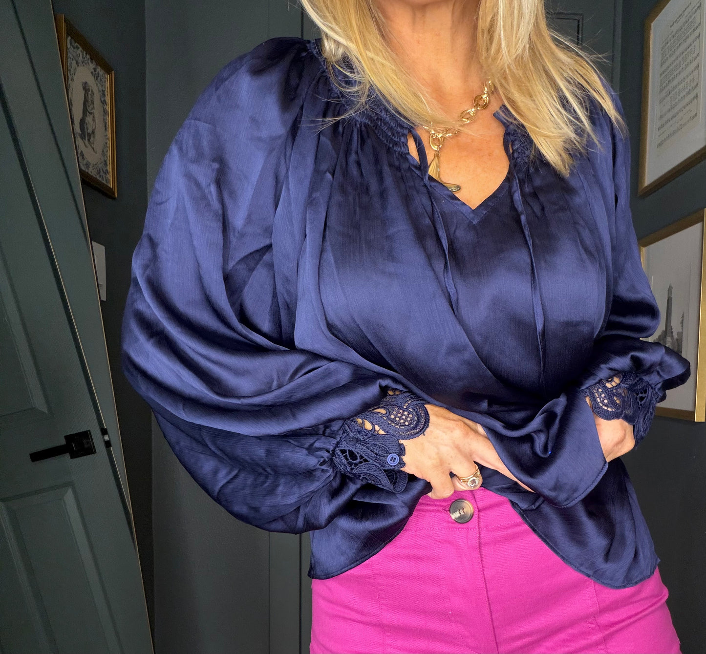 Berry Bold Wide Leg Pants