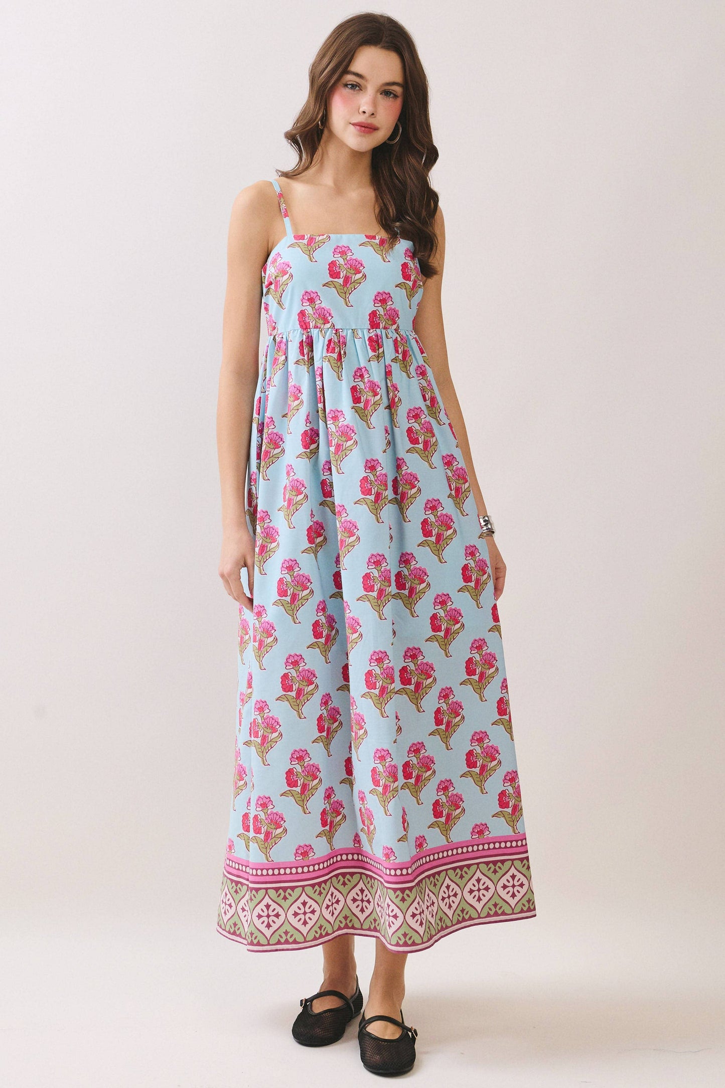 Floral Medallion Maxi Dress- FINAL SALE