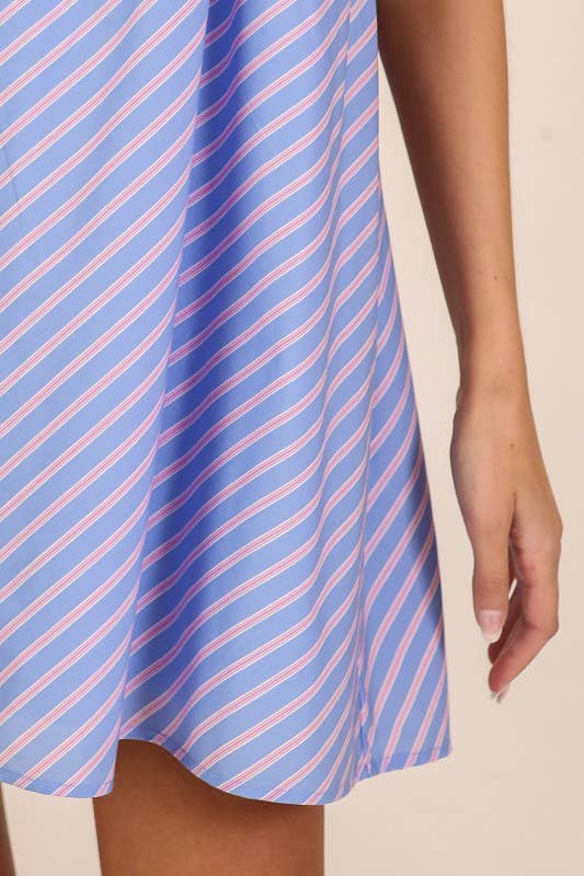 Skyline Stripe Swing Mini Dress