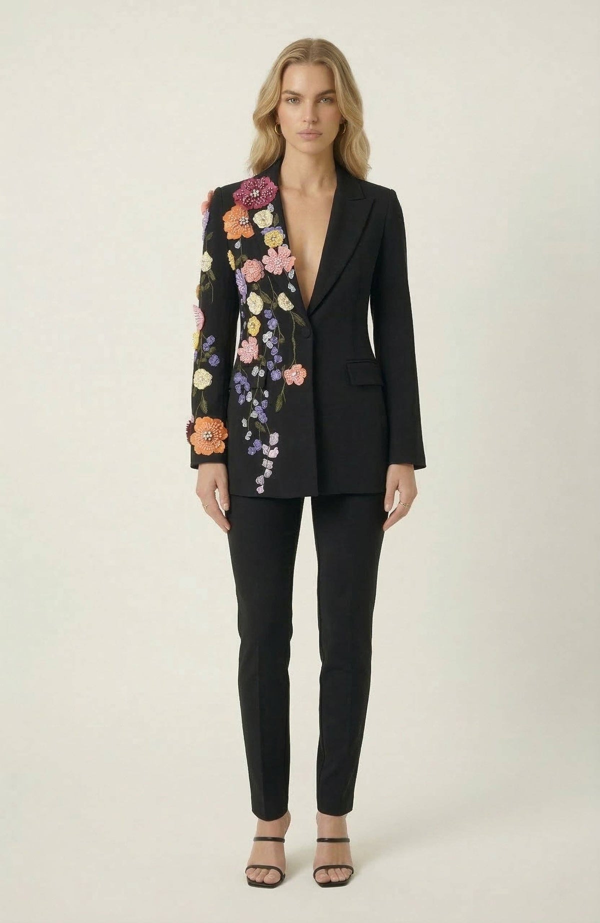 Tailored Floral Blazer