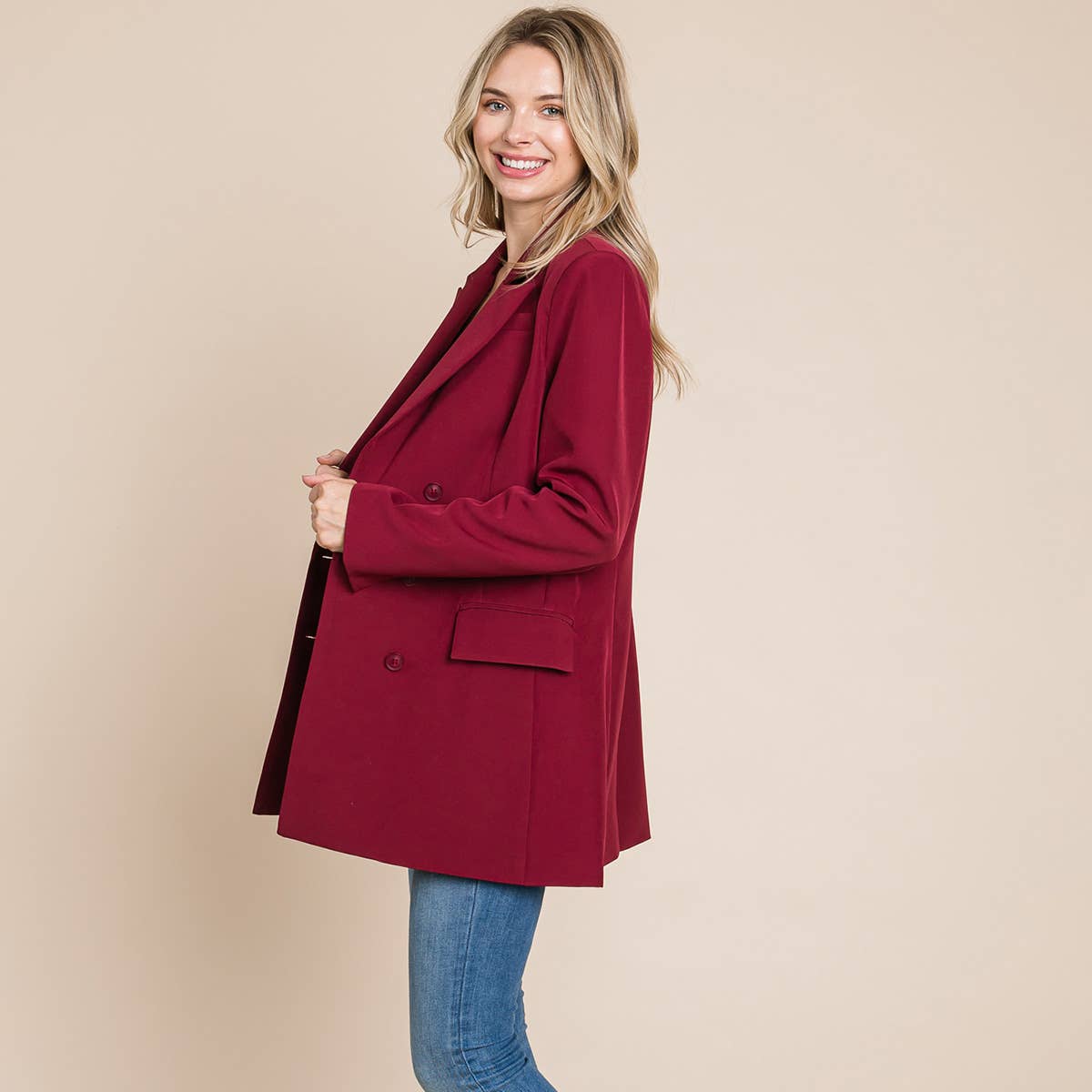 Cranberry Blazer- FINAL SALE