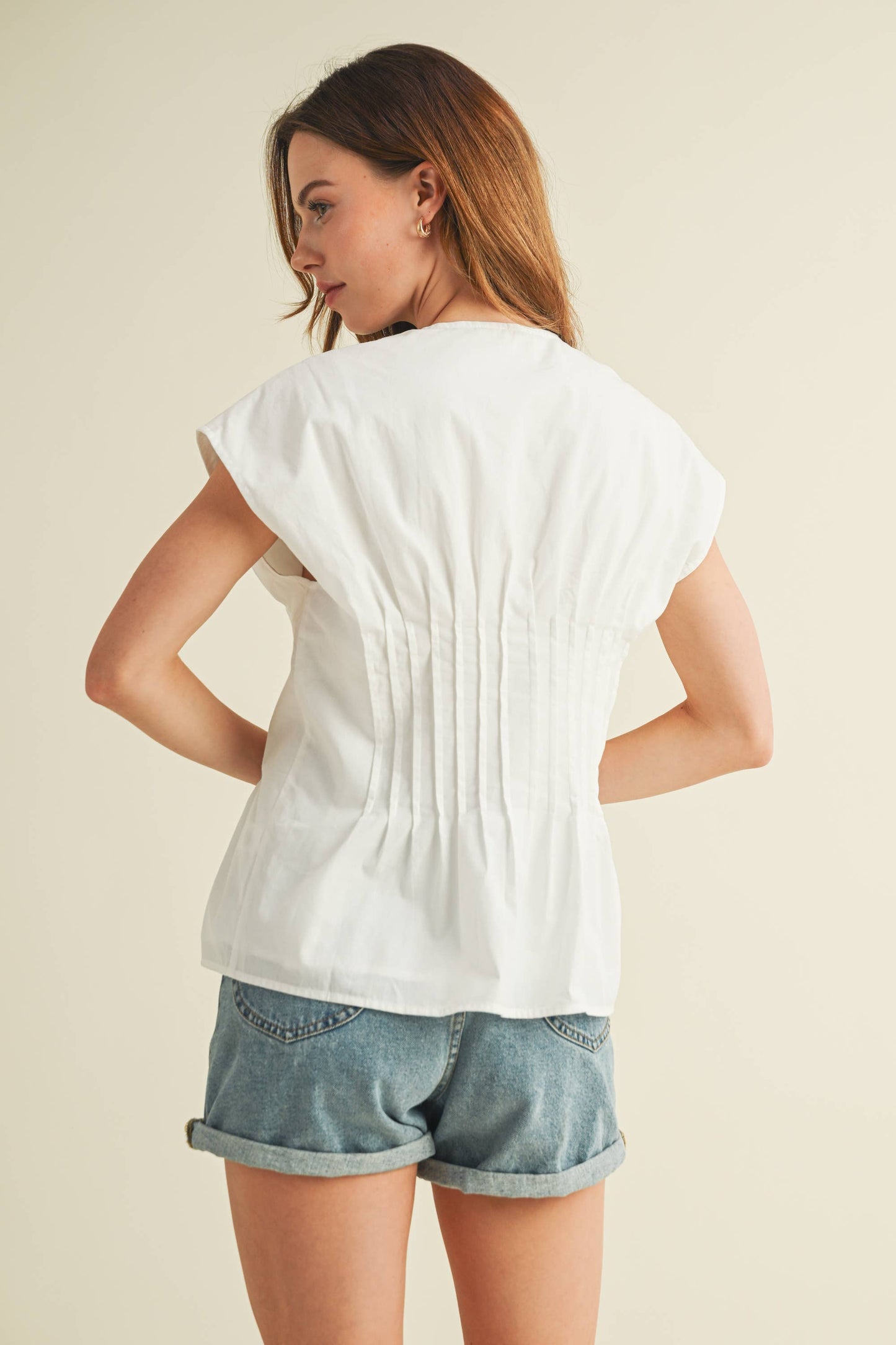 Polly Pleated Top