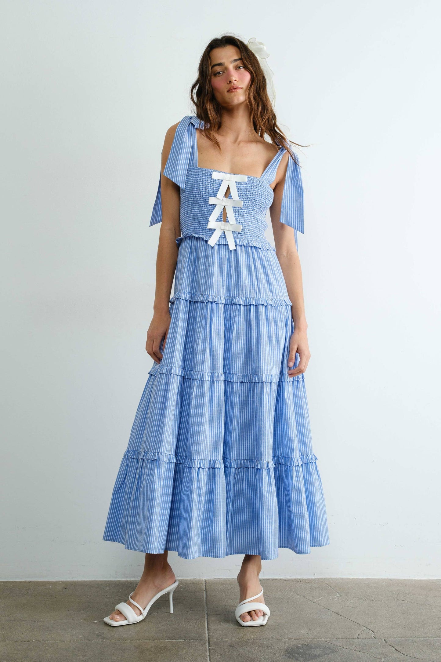 Milano Striped Midi Dress