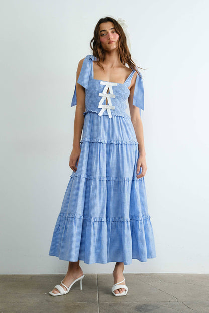 Milano Striped Midi Dress