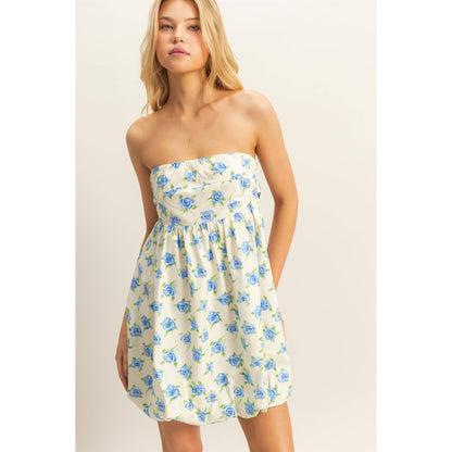 Floral Bubble Mini Dress- FINAL SALE