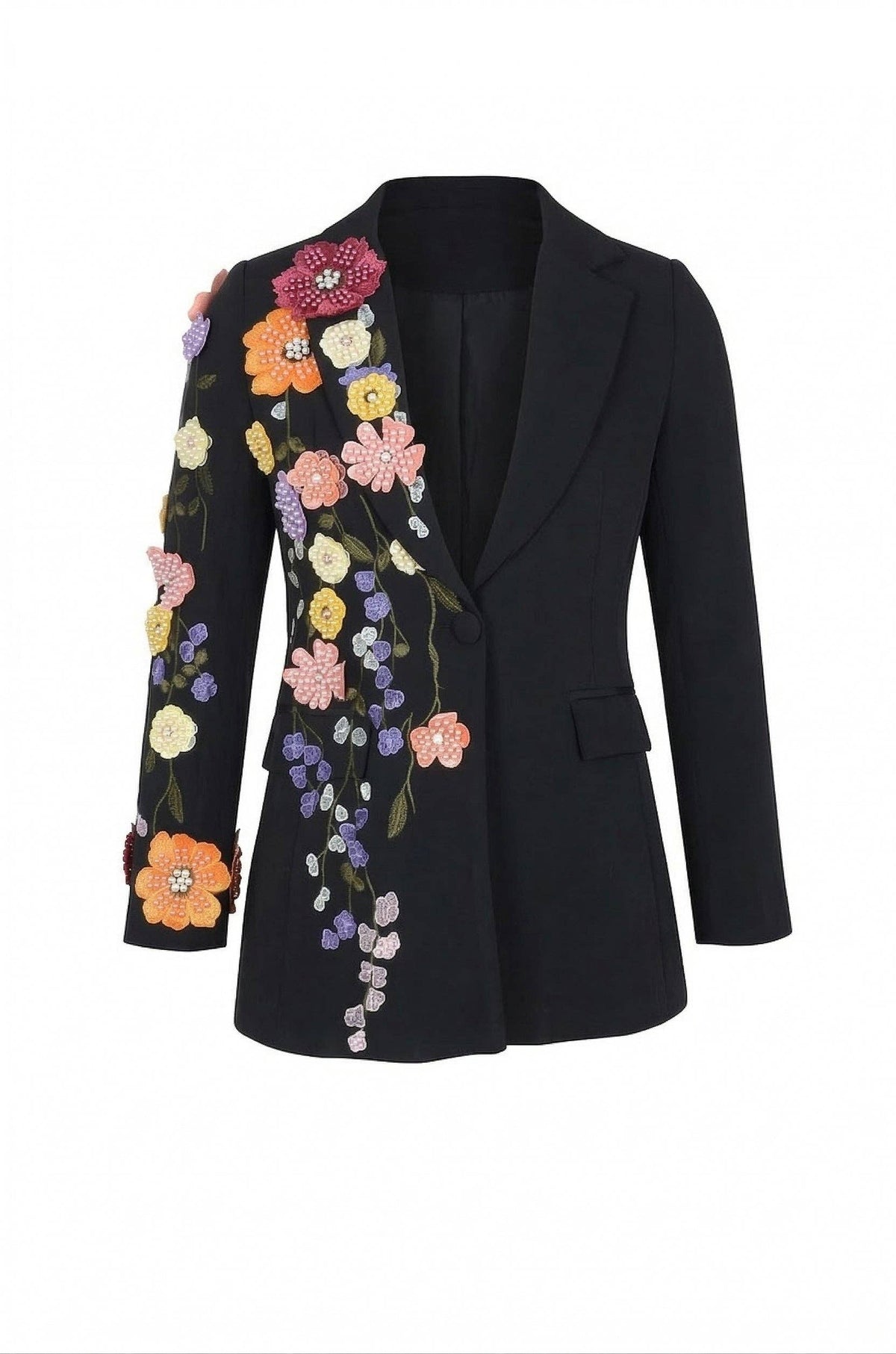 Tailored Floral Blazer