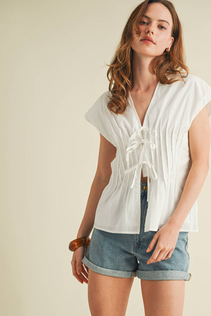 Polly Pleated Top