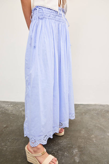 Eyelet Lace Midi Skirt- FINAL SALE